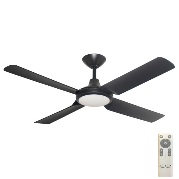 Hunter Pacific Next Creation V2 DC Ceiling Fan with LED Light - 52" (Black)