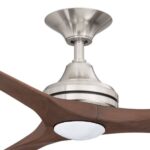 Spitfire V2 Ceiling Fan 60″ with LED light (Brushed Nickel with Walnut Plastic Blades) - Image 2