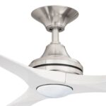 Spitfire V2 Ceiling Fan 60″ with LED light (Brushed Nickel with White Wash Plastic Blades) - Image 2