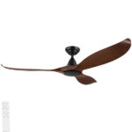 Noosa DC Ceiling Fan with Remote - Black with Aged Elm Blades 60"