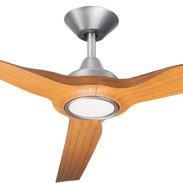 Radical 2 Ceiling Fan Dc Motor 60 With Cct Led Light And Remote Aluminium With Bamboo