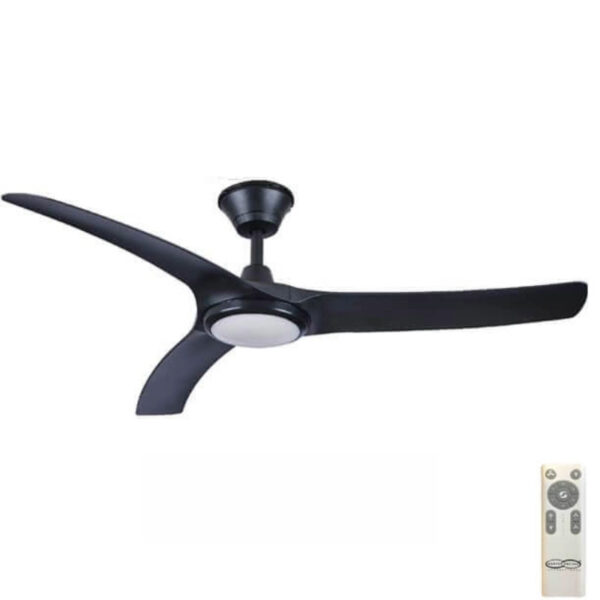 Hunter Pacific Aqua V2 IP66 DC Ceiling Fan with LED Light - 52" (Black) - Image 1