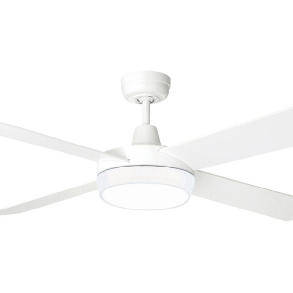 Brilliant Tempest Supreme AC Ceiling Fan with CCT LED Light - 52" (White with Timber Blades) - Image 2
