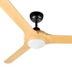 Ventair Spyda Ceiling Fan with Dimmable CCT LED Light 62″ (Matte Black with Bamboo) - Image 2