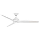 Spitfire V2 Ceiling Fan 60″ with LED light (White with White Plastic Blades)