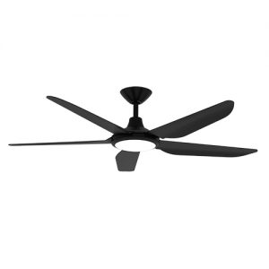 black airborne storm dc ceiling fan with light