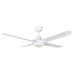 Ventair Spyda 4 Blade Ceiling Fan with Dimmable CCT LED Light 56″ (Satin White)