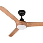 Ventair Spyda Ceiling Fan with Dimmable CCT LED Light 50″ (Black with Teak) - Image 2