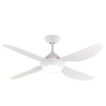 Mercator Major Ceiling Fan with CCT LED Light- White 48"