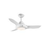 Mercator Phaser AC Ceiling Fan with LED Light - 37" (White)