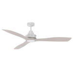 Mercator Clarence AC Ceiling Fan - 56" (White with Light Timber-style Blades)