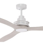 Mercator Clarence AC Ceiling Fan - 56" (White with Light Timber-style Blades) - Image 2
