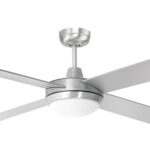 Brilliant Tempest AC Ceiling Fan with CCT LED Light - 52" (Brushed Aluminium with Timber Blades) - Image 2