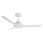 White 48" Ventair Stanza Ceiling Fan with LED Light Indoor/Outdoor