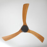 Claro Sleeper DC Ceiling Fan - 48" (Black with Teak Blades) - Image 2