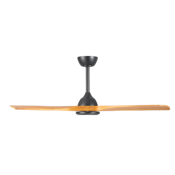 Claro Sleeper DC Ceiling Fan - 48" (Black with Teak Blades) - Image 3