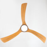 Sleeper DC Motor 48″ with Dimmable CCT LED Light & Remote (Black with Teak Blades) - Image 4