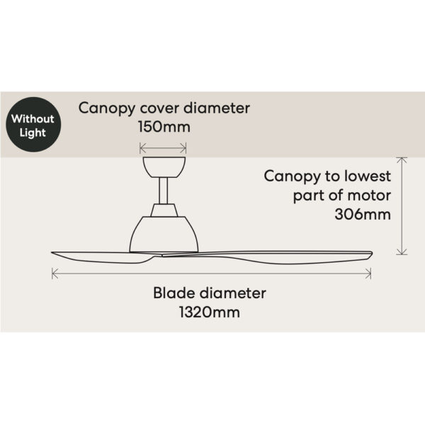 Fanco Breeze Outdoor Ceiling Fan - White & Beechwood Blades 52" - Image 6