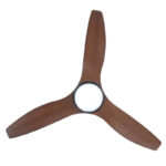 Fanco Breeze Outdoor Ceiling Fan with CCT LED light - Black & Koa Blades 52" - Image 3