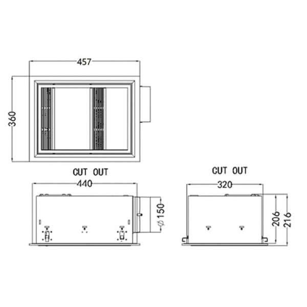 Mercator Domini 3 in 1 Exhaust Fan - Silver - Image 2