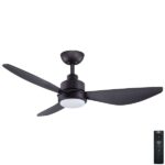Trinity DC Motor Ceiling Fan with CCT LED Light 48″ (Black)