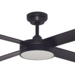 Hunter Pacific Pinnacle V2 DC Ceiling Fan with LED Light - 52" (Black) - Image 2