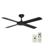 Hunter Pacific Pinnacle V2 DC Ceiling Fan with Remote and Wall Control - 52" (Black)