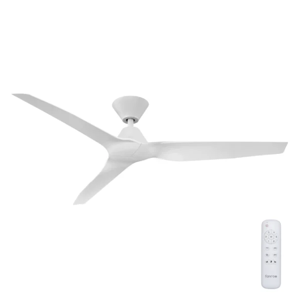 fanco-infinity-id-v3-smart-dc-54-inch-white-no-light-with-remote-control Fanco Infinity-iD DC Smart Ceiling Fan with Remote - 54″ (White) - Image 1