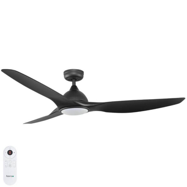 Horizon DC Smart Ceiling Fan with CCT LED & Remote 64″ (Black) - Image 1