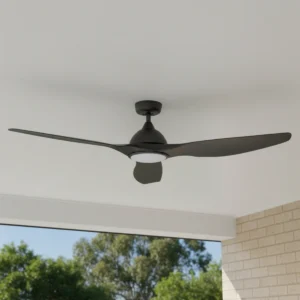 fanco-horizon-dc-64-inch-ceiling-fan-black-with-led-light-outdoor-close-up-insitu