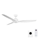 Horizon DC Ceiling Fan with Wall Control & Remote/SMART 64″ (White)