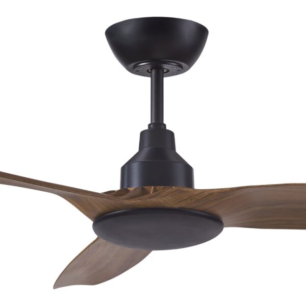 Ventair Skyfan 52 DC Ceiling Fan- Black(M)- Teak(B) Zoom Ventair Skyfan DC Ceiling Fan with Remote - 52″ (Black and Teak) - Image 2