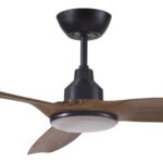 Ventair Skyfan DC Ceiling Fan With CCT LED Light & Remote - 52″ (Black and Teak) - Image 3