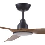 Ventair Skyfan DC Ceiling Fan with CCT LED Light & Remote - 60″ (Black and Teak) - Image 2