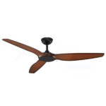 Three Sixty Flume Ceiling Fan 60″ (Black with Koa)