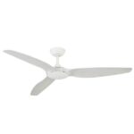 Three Sixty Flume Ceiling Fan 60″ (Matte White with White Wash)