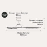 Eco Style DC Ceiling Fan 52″ with Remote (White) - Image 6