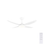 Brilliant Amari ABS 4 Blade DC Ceiling Fan 52" with CCT LED Light (White)