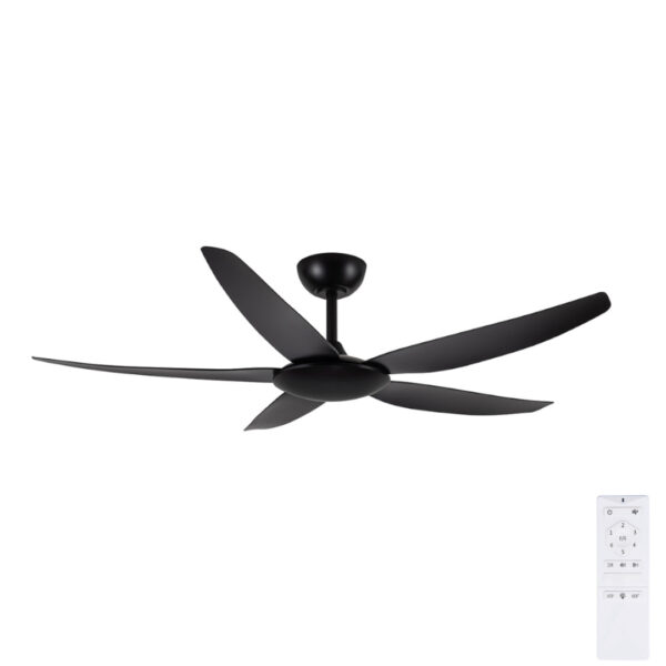 amari-brilliant-dc-ceiling-fan-with-remote-black-56 Brilliant Amari ABS 5 Blade DC Ceiling Fan with Remote 56″ (Black) - Image 1
