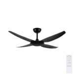 Brilliant Amari ABS 4 Blade DC Ceiling Fan with Remote 52″ (Black)