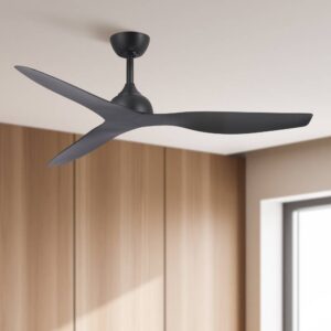 Claro Whisper DC Ceiling Fan - 48" Black - insitu 4