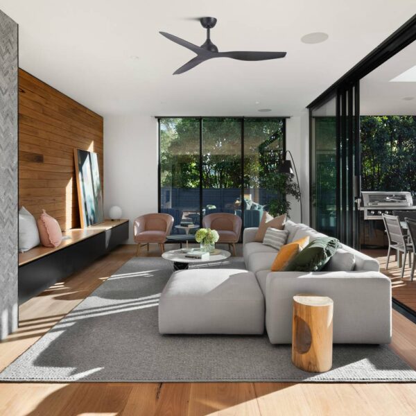 Claro Whisper DC Ceiling Fan - 48" Black - insitu 5