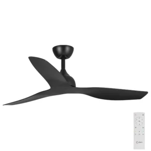 Claro Whisper DC Ceiling Fan - 48" (Black) shorter down rod - main
