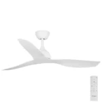 Claro Whisper DC Ceiling Fan - 48" (White) - shorter main rod