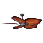 Three Sixty Tropicana AC Ceiling Fan - 54" (Oil Rubbed Bronze with Palm Brown Blades)