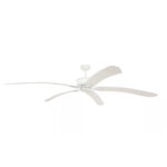 Three Sixty Tropicana AC Ceiling Fan - 72" (White with White Wash Blades)