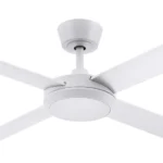 Fanco Eco Silent Pro DC Ceiling Fan with LED Light - 52″ (White) - close up