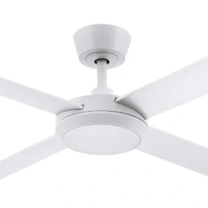 Fanco Eco Silent Pro DC Ceiling Fan with LED Light - 52″ (White) - close up