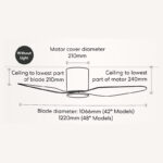 Fanco Studio Smart DC Low Profile Ceiling Fan - 42" (White with Beechwood) - Image 4