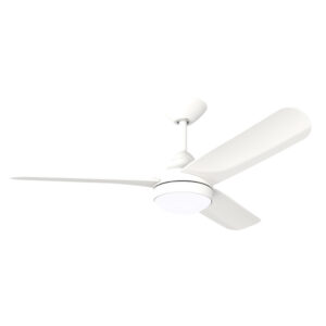 Hunter Pacific X-Over DC Ceiling Fan with CCT LED Light and Wall Control - White 48"
